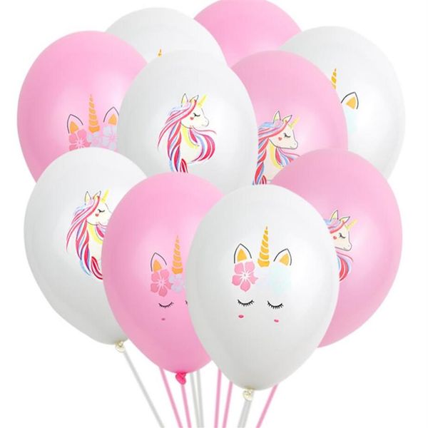 Palloncini unicorno Articoli per feste Palloncini in lattice Cartone animato per bambini Animale Cavallo Galleggiante Globo Decorazione per festa di compleanno GA561282h