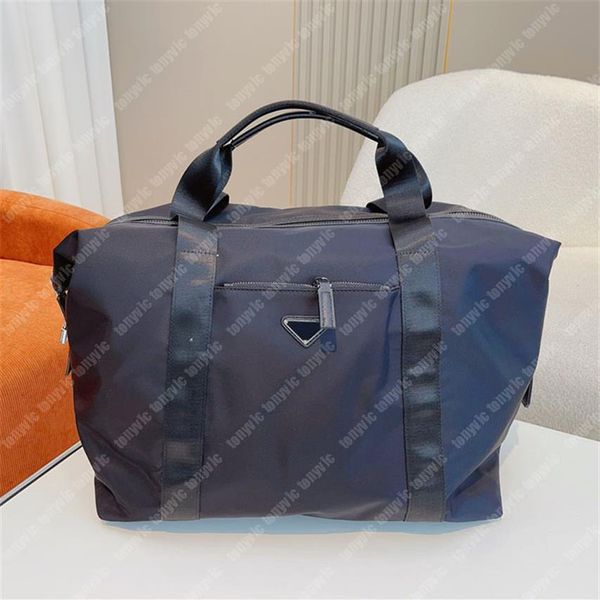 Luxo masculino duffle sacos de viagem de náilon das mulheres preto moda designer bagagem marca clássico casual zíper bolsas de fim de semana 4 sty301y