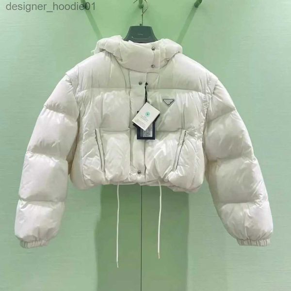 Parka in piumino da donna Parka in piumino da donna Giacca convertibile da donna Cappotto corto imbottito di design Maniche staccabili invernali V4LU L230909