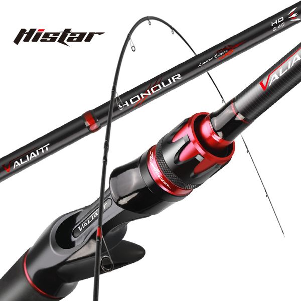 Varas de pesca de barco Histar Honor 92g Modo competitivo de peso leve Ação média rápida Hollow Grip 1.8 2.4m Haste de fundição giratória de alto carbono 230909