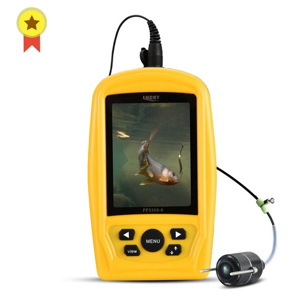 Fish Finder Lucky Portable Sualtı Balıkçılık Bulucu Maçı 3308 8 Sistem CMD Sensörü 3.5 inç TFT RGB Su geçirmez Monitör Deniz 20M 230909