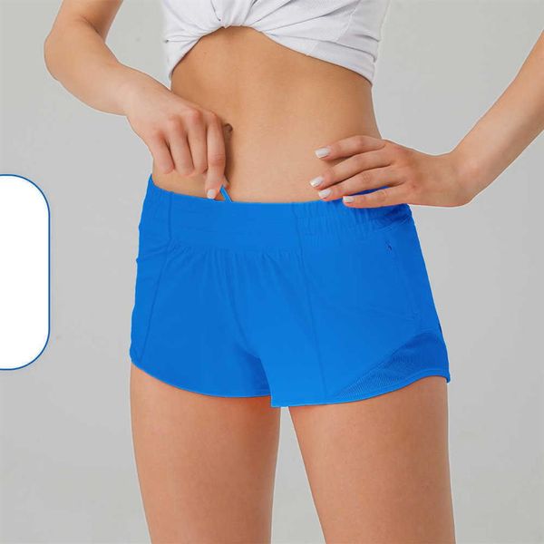 lu-248 Pantaloncini sportivi da donna Pantaloni fitness casual per donna Ragazza Allenamento Palestra Corsa Abbigliamento sportivo con tasca con cerniera Quick D361S