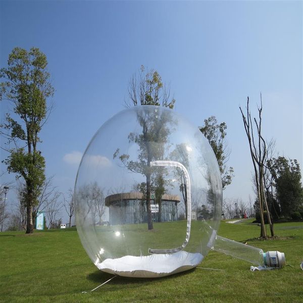 Tenda gonfiabile a bolle 3M Grande casa fai da te Giochi all'aperto Tenda da campeggio trasparente nel cortile di casa per bambini con ventilatore d'aria307M