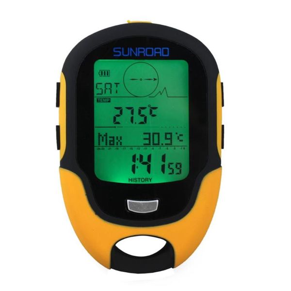 Gadget da esterno FR500 impermeabile Previsioni meteo Torcia a LED LCD multifunzione Altimetro digitale Barometro Bussola Termometro Hygr217j