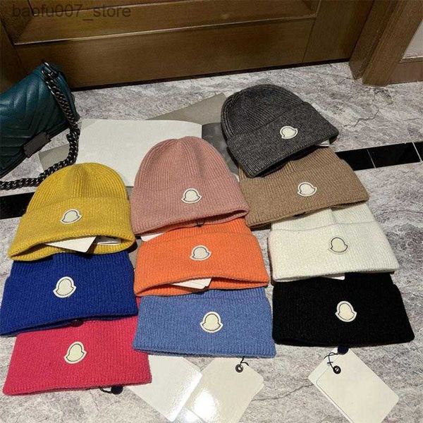 Beanie / Skull Caps Donna Uomo Cappello lavorato a maglia Beanie Cap Designer Skull Caps Modello di moda Cappelli invernali 9 colori Opzionale Q230909