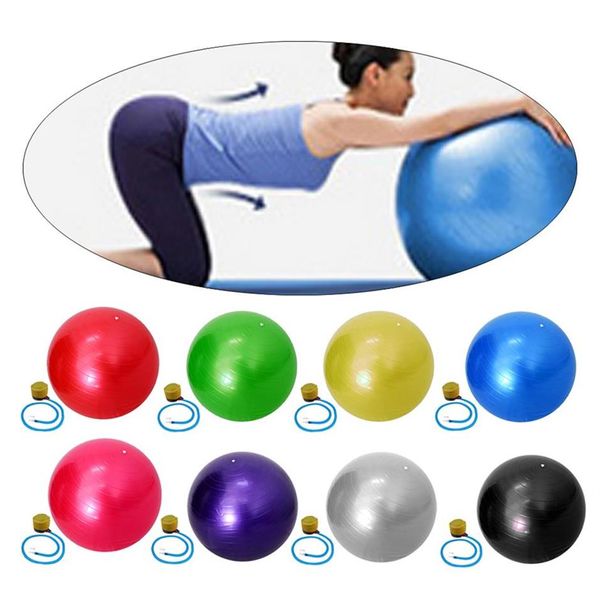 Bola de exercício de yoga com bomba anti-explosão 55cm exercício de fitness fitball para yoga pilaties núcleo treinos gravidez Birthing314b294S