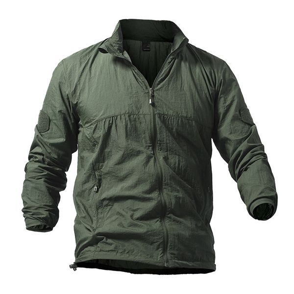 Herrenjacken Sommer Wasserdichte Airsoft Quick Dry Taktische Haut Sonnenschutz Mit Kapuze Regenmantel Dünne Windjacke Sonnencreme Armee Militärjacke 230909