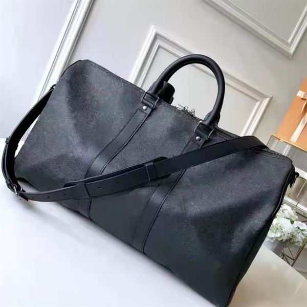 Designer Borsoni 45CM 50CM 55CM lusso da viaggio di grande capacità Alta donna uomo Borsa a tracolla in vera pelle Borsa da trasporto r2790