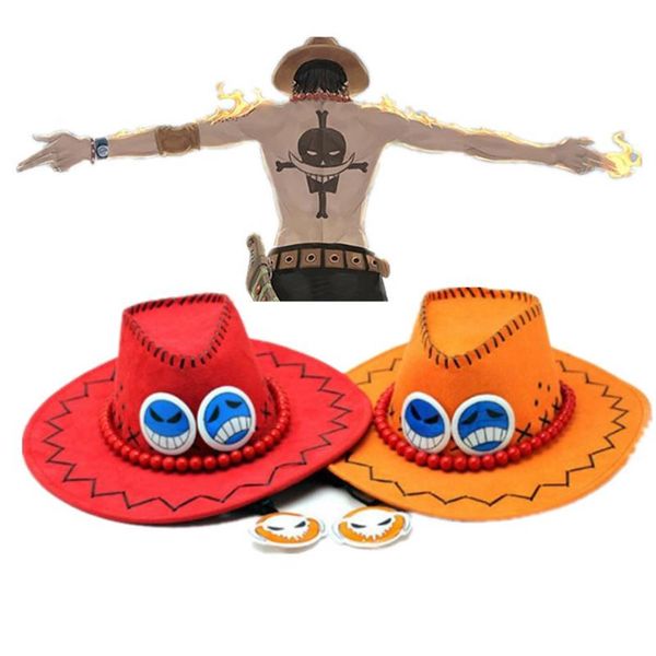 Altri articoli per feste per eventi Anime D Ace Monkey Luffy Costume cosplay Cappelli da cowboy Cappellino da viaggio unisex Chopper Cappellini Tony Pirates Cost309i