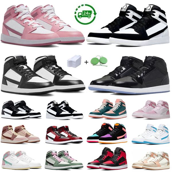 Sapatos de basquete médios para homens mulheres tênis panda espaço jam luz fumaça cinza camo diamante digital rosa obsidiana destemido pintura gotejamento homens treinadores tênis esportivos gai