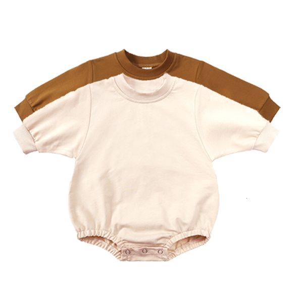 Romances 100 suéter de bebê nascido em algodão macacão macacão para crianças meninas meninas Meninas de manga cheia roupas de pipas de ar Autumn Clothes 230909