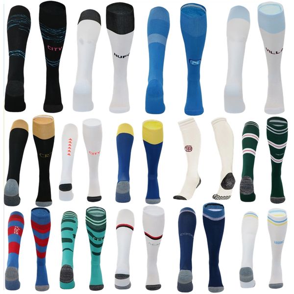 2023 2024 Club America Napoli Fußballsocken Erwachsene Kinder Real Madrids Manchester Betis Mailand Home Away 3rd High Thick Leeds Fußball Sportbekleidung