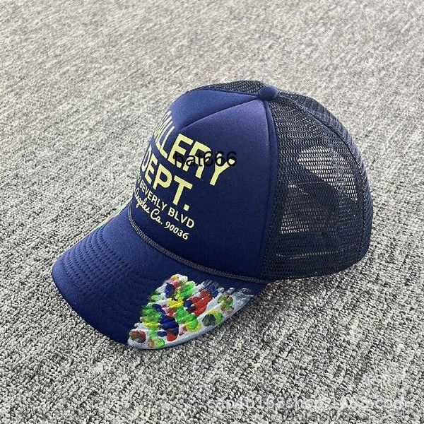 Шляпа Galleryes, ручная роспись, сетка, шляпа водителя грузовика, повседневная бейсболка с надписью Summer7fw00ZT4