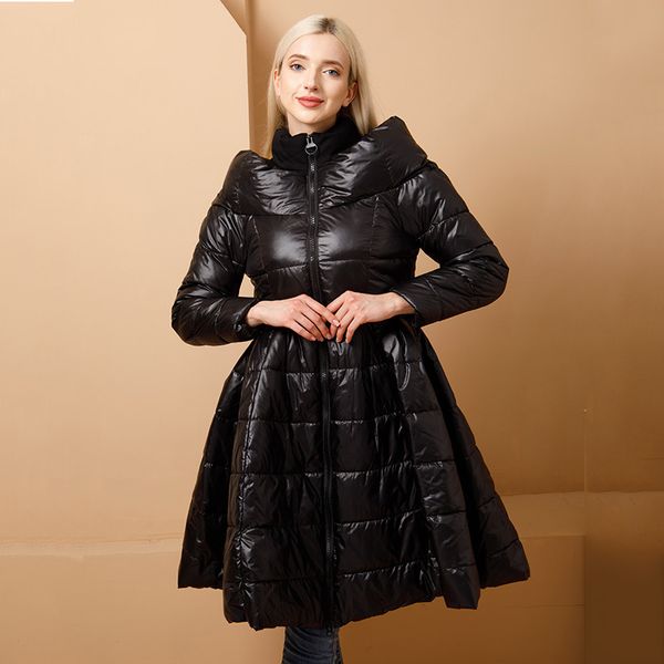 Jaquetas femininas 5xl inverno mulher acolchoada jaqueta longa pato branco para baixo feminino casaco ultra leve fino casaco sólido portátil parkas 230908