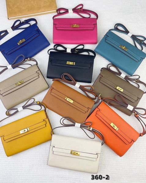 Portafoglio classico Togo Cowskin Borsa donna Portafogli con tracolla Borsa pochette Fibbia argento oro Porta carte moda Vera pelle Con scatola Numero di serie