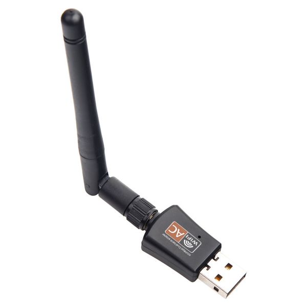 USB-Netzwerkkarte, kabelloser WLAN-Dongle-Adapter, 2,4 G/5 GHz Dualband 802.11AC WLAN-Adapter