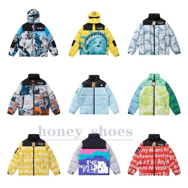 Designer mens puffer jaquetas mulheres carta impressão norte casacos casais quente impermeável outerwear jaqueta para rosto masculino tamanho M-XXL H2318J