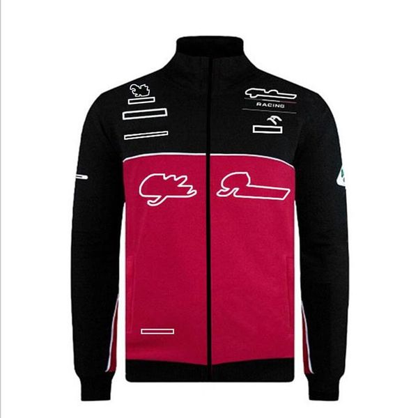 Куртка F1, гоночный костюм команды Формулы-1, бархатный свитер с капюшоном, осенне-зимний теплый комбинезон, выполненный в том же стиле242L