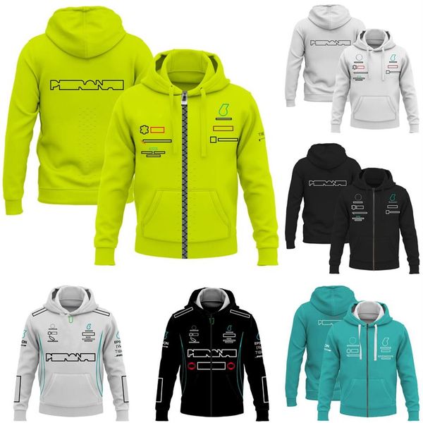 F1 Team Hoodie Formula 1 Hoodies 2023 Yarış Sporları Sıradan Yeni Sezon Zip Up Hoodie Sweatshirt Bahar Sonbahar Erkek Ceketleri CO290Z