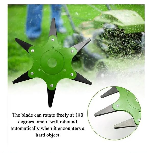 Lâmina de cortador de grama rotativa 180 graus, acessórios universais, lâminas de aparador de grama de jardim com corte dupla face