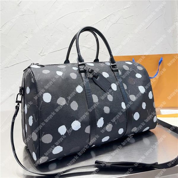 Designer duffel bags para homens marca de luxo saco de viagem graffiti das mulheres luxurys designer sacos grande capacidade saco de couro real fashion296g