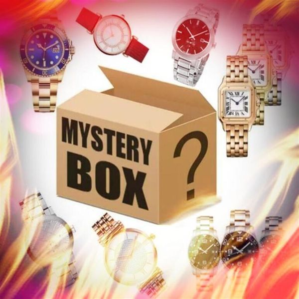Lüks iyilik hediyeler erkek kadın kuvars şanslı kutular bir rastgele kör kutu gizemli hediye montre de lüks üst model saatler255d