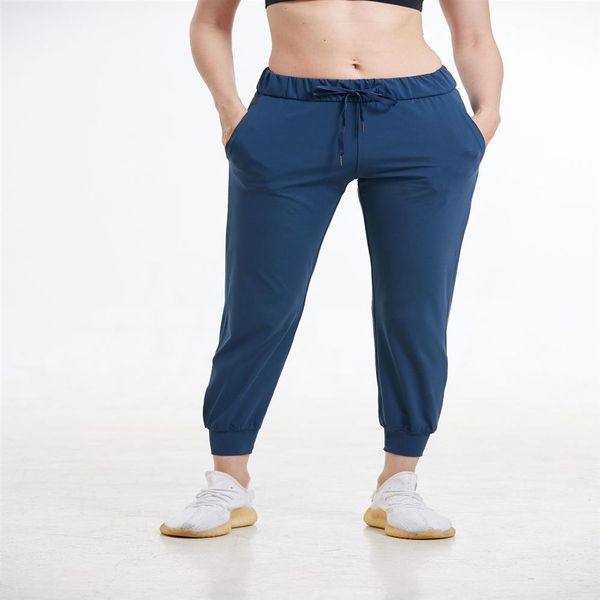 Cintura alta calças de yoga esporte feminino calças de secagem rápida cordão roupas esportivas mulher ginásio esportes casual solto fitness running226s