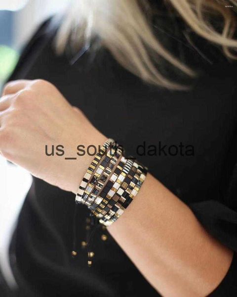 Браслеты из цепи шарма Miyuki Tila Bears Bracelet Женщины цвета