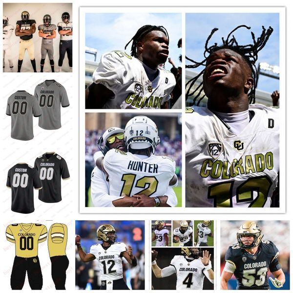 Maglia da calcio personalizzata 2023 Colorado Buffaloes Shedeur Sanders Travis Hunter Shilo Sanders Dylan Edwards Xavier Weaver Jimmy Horn Jr Alton McCaskill