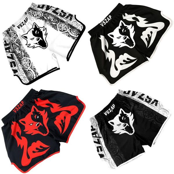 Boxing Trunks At Fire s Fight Shorts Pantaloni Ricamo MMA Muay Thai per giochi di combattimento Interi 221025241R