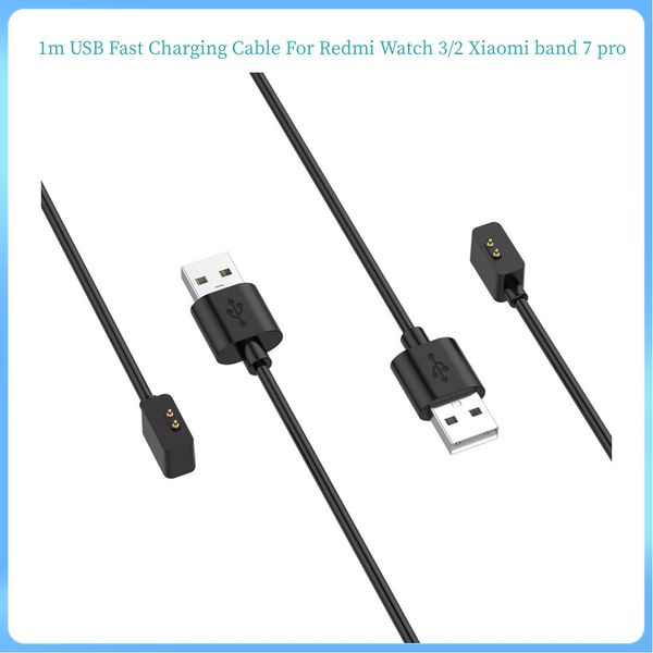 3pcs/lot 1m USB Redmi Watch için Hızlı Şarj Kablosu 3/2 Xiaomi Band 7 Pro Magnicy Charger