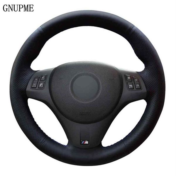 Coprivolante per auto in pelle artificiale nera per M Sport M3 E90 E91Touring E92 E93 E87 E81 E82Coupe E88 X1 E84192V