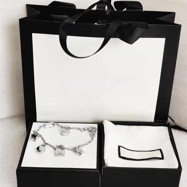 Bracciale di design Catena SilverStar Braccialetti con farfalla regalo Catene superiori Fornitura di gioielli di moda290q
