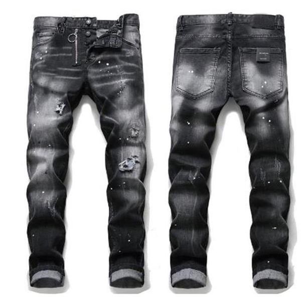 2021 Jeans da uomo Top Designer di alta qualità Jeans di lusso da uomo Moda Biker Foro strappato Tie Dye Uomo Popolare Hip Hop Jean Pants243J