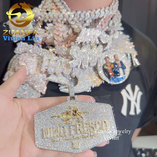 Iced Out Custom Vvs Moissanite Hip Hop Sterling Sier Fashion Jewelry Pendants