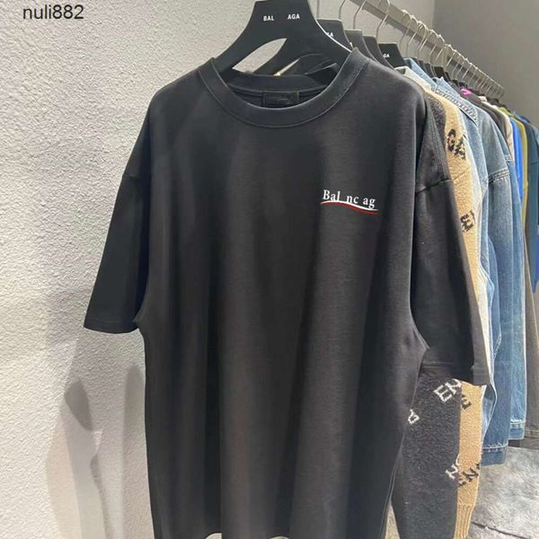 Kadın Balencaigalies Balencigalies Paris Kısa Erkek T Shirts 2B Avrupa Fransa Lüks Mektup Tshirt Grafik Baskı Moda Kollu Erkekler Beni Yalnız Bırak Du72