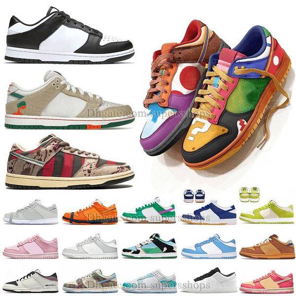 duncks Mens Womens Designer Sapatos Dunksshoes Top Quality April Skates Chunky Jarritos Orange Lobster Freddy  Hyper Pink Mario Chicago Split 【code ：L】 Tenis Trainers