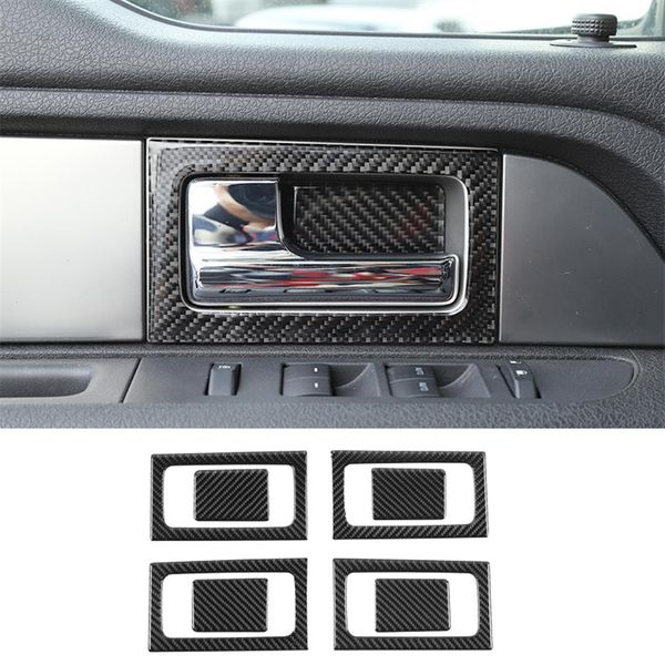 Abs maçaneta da porta interna do carro capa decoração guarnição para ford f150 raptor 2009-2014 acessórios interiores212w