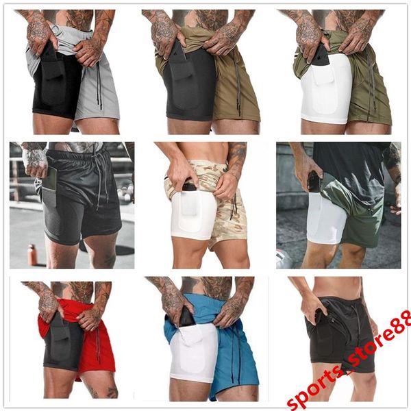 top 2020 Neue männer Laufshorts Herren Sport Strumpfhosen Shorts Männlichen Schnell Trocknend Training Übung Joggen Gym mit Gebaut-in poc303W