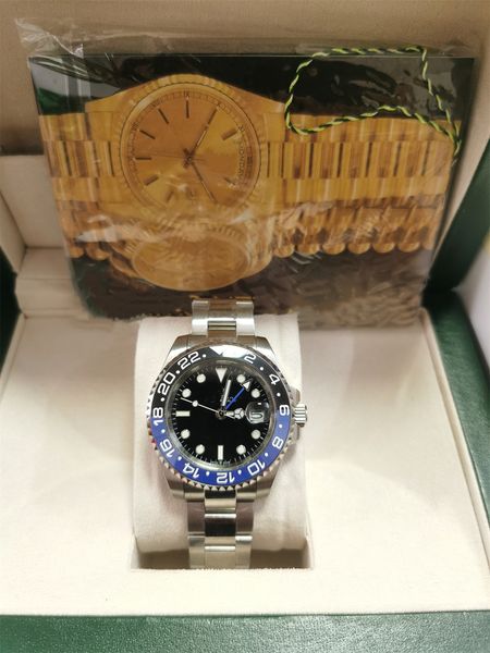 С оригинальной коробкой Лидер продаж Роскошные часы II 126710 черный синий керамический безель 40 мм GMT 116719BLRO 18-каратное белое золото НОВЫЕ автоматические мужские часы