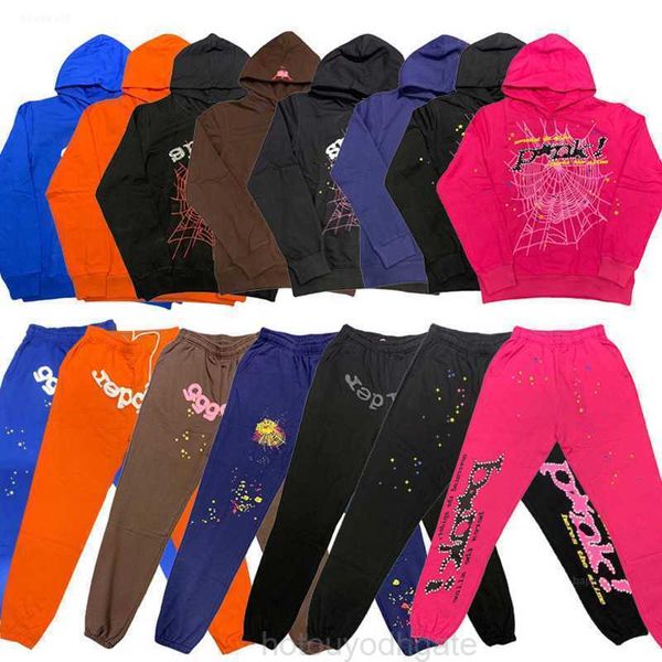 Erkek Hoodies Sweatshirt Kazak Kırmızı SP5der Young Thug 555 Angel Hoodies Erkek Ayakkabı Baskı Örümcek Web Sweatshirts Tasarımcı Siyah Lüks Hoodief23