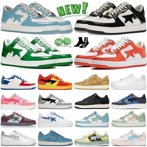 Mens Mulheres Beped Unc Running Shoes Sk8 Triplo Preto Branco Panda Camo Verde Luz Fumo Cinza Esportes Sneaker Designer Genuíno Couro Camurça Marrom Treinadores