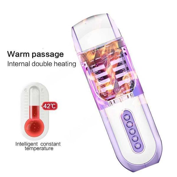 Sex Toys Massager Bluetooth Intelligente Masturbatore Maschile Macchina Succhiatrice Interattiva Automatica per Uomini Masturbazione con Rotazione della Vagina