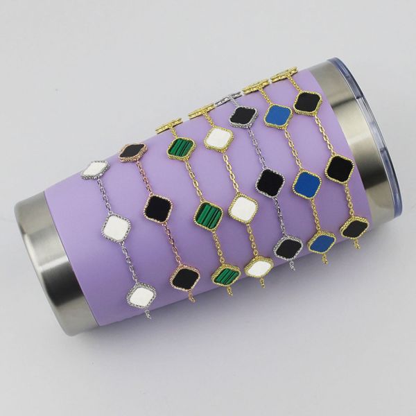 Designer -Armband vier Blattklee Jewlery für Frauen 18K Gold plattiert Schmuck Hochzeit Mutter Tag Schmuck Hochqualität Ki35
