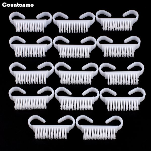 Escovas de unhas 100pcslot branco poeira escova de limpeza arte manicure pedicure suave remover ferramentas de cuidados limpos acrílicos 230909