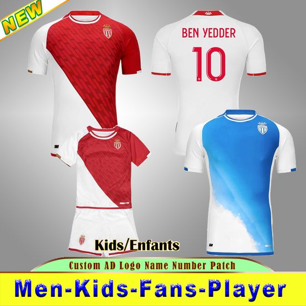 Monaco BEN YEDDER 23 24 Домашняя футбольная майка MINAMINO BOADU GOLOVIN maillot de foot VOLLAND EMBOLO Flocage JORGE Мужчины Дети Футболка DISASI FOFANA