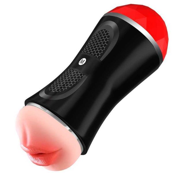 Brinquedo sexual massageador boquete masturbador robô para homens com boca de buceta máquina de sucção de vagina real copo masculino