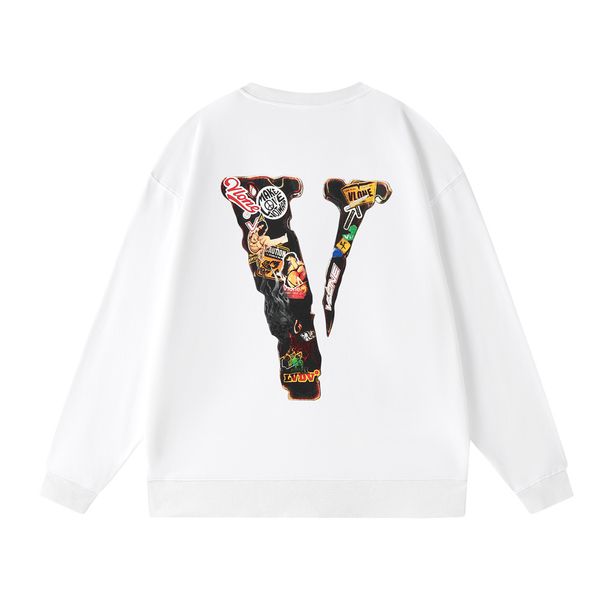 VLONE 144 # Homens Hoodies Mulheres Moletom Designer Pulôver Clássico Letra Bordado Letra Dentro Fleece Crew Neck Sweater Mangas Compridas Hoodie Vlone Camiseta