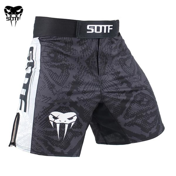 SOTF Snake Scale Fitness Atmungsaktive Sport Ferocious MMA Boxshorts Tiger Muay Thai MMA Shorts Kampfshorts Kickboxen Boxen 2219A