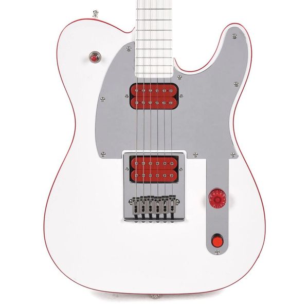 Özel Kırmızı Öldürme Switch Arcade John 5 Hayalet Beyaz Elektro Gitar Çift Kırmızı Vücut Bağlayıcı Kırmızı Pikaplar Ayna Pickguard